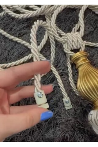 Kuka Braçol Kornişe Takma Tavan Yan Bağlama Perde Toplama Aksesuarı Tieback Gold Kukalı Krem