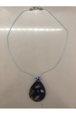 Lim10lubahce Deniz Kabuklu Lacivert Kolye Lacivert