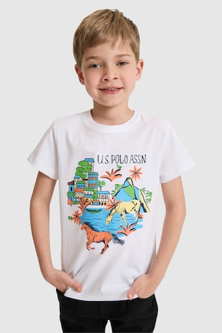 U.s. Polo Assn. Erkek Çocuk Beyaz Tişört 50327025-vr013
