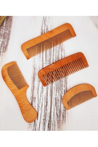 Doğal Ağaç Ahşap Tarak Seti 4'lü Set