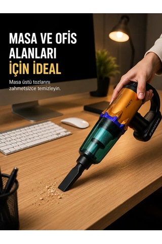 Kablosuz Araç Süpürgesi Yıkanabilir Filtreli Taşınabilir El Tipi Süpürge Diğer