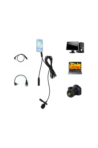 Kilifone - Canlı Yayın Yaka Mikrofon Dc-c5 - Siyah - T13283