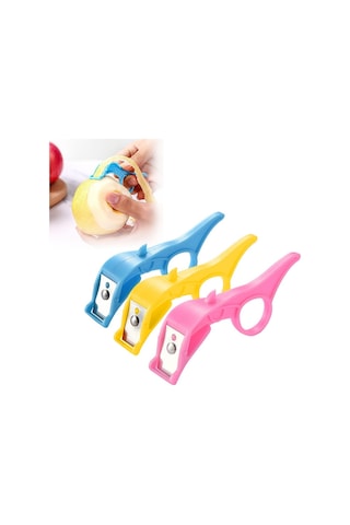 Cbtx Paslanmaz Çelik Bıçak Plastik Saplı Yaratıcı Soyucu Dönen Stil Meyve Bıçağı Rastgele Renk Teslimatı