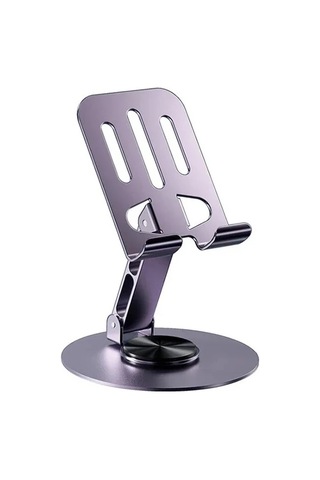 Ally 720 Derece Ayarlanabilir Alüminyum Katlanabilir Telefon Tablet Standı Mor Mh-hs1231003617