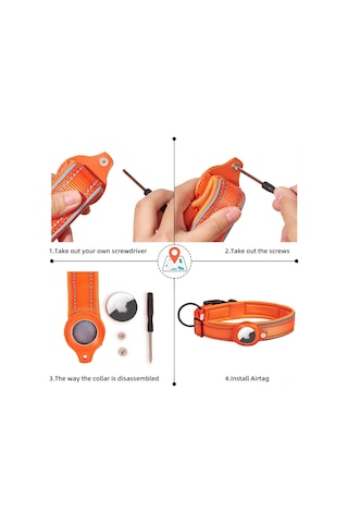 Geeroyoo Yeni Model Hayvan Takip Tasması: Airtag Uyumlu Köpek İzleme Kolyesi, Kayıp Önleyici, Siyah Renk, Boyut S Siyah