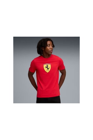 Puma Ferrari Colored Shield Tee Rosso Corsa Red
