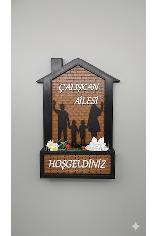 Kişiye Özel Aile İsimliği Kapı Üstü Hoşgeldiniz Yazılı Dekoratif Kapı Süsü Giriş Hoşgeldiniz Süsü