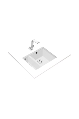 Teka Square 560 Tg Tezgah Altı Beyaz Granit Eviye
