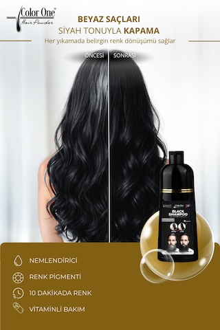 Siyah Black Saç Şampuanı 300 Ml & Ton Etkisi Tüm Saç Tipleri