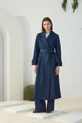 Aker Lacivert Denim Trençkot Lacivert Lacivert