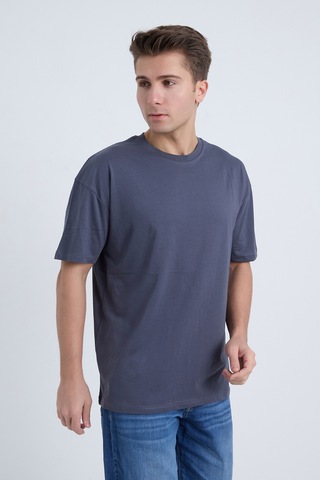 Velvoria Unisex Oversize Basic 3'lü Siyah Beyaz Antrasit Renk T-shirt Çok Renkli4