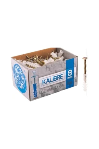 Made Kalibre Vida Dübel Takım 8 MM 100 Adet
