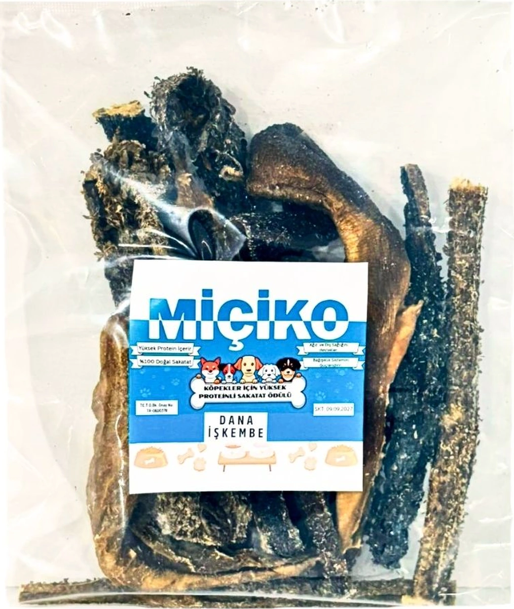 Yüksek Proteinli Dana İşkembe Köpek Ödülü 100gr