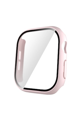 Watch 10 42mm Sert Pc Kasa Ve Ekran Koruyucu Mkst Watch Gard 35 - Pembe