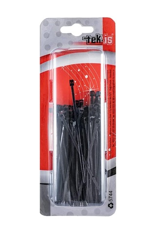 Tek-iş 529120 Kablo Bağı, Siyah, 100 X 2.5 100 Adet Standart