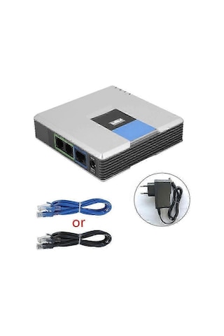 Pap2t-na İnternet Telefon Adaptörü, Linksys Fg2025031700640 Eu İçin Zengin Voip 2 Portlu Sıp V2'yi Etkinleştirir