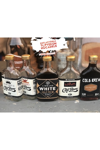 Coldbrew Şişesi 200 ML Metal Kapaklı 12 Adetli