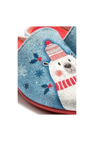 Twigy Kar Adam Kadın Ev Terliği Mavi 36/41 CC0149A Çok Renkli