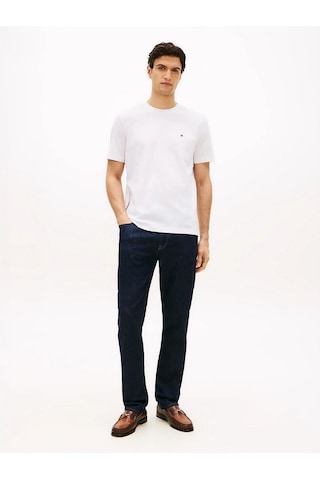 Tommy Hilfiger Mw0mw42393ybr Global Stripe Erkek Tişört Beyaz