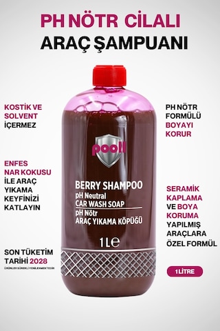 Cilalı Oto Şampuanı Ph Nötr Araba Şampuanı 1 Litre Konsantre 1/128 Oran Oto Yıkama Şampuan