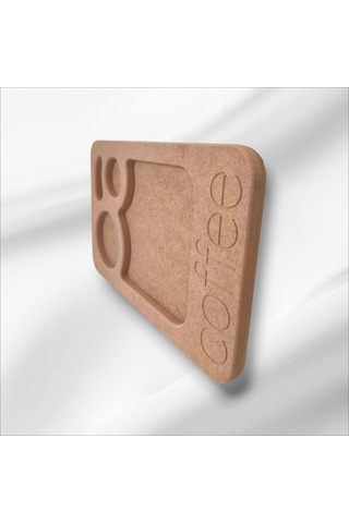 Ahşap Boyanabilir Kahve Sunumluk 6 Adet