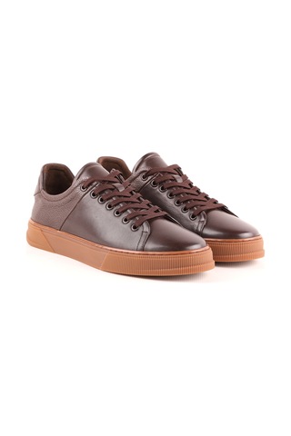 Lbr H1014 Erkek Deri Casual Ayakkabı Kahve Kahve