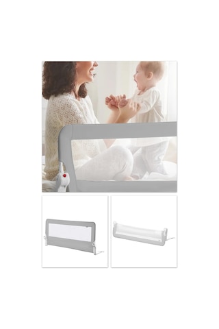 Wellgro 180 65 Cm Gri Yatak Bariyeri, Yatak Korkuluğu