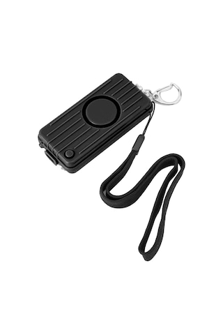 Anti-soygun Kişisel Güvenlik Anahtarlık Alarmı 130db Düdük Led Aydınlatma Acil Durum Savunması Siyah