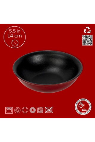 Lava Döküm Yuvarlak Çorba Kasesi Çap Ø 14cm. Bordo