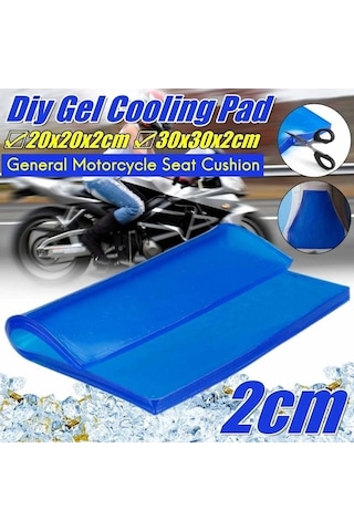 Novahub Yastık Şok Serin Pedi Ped Motosiklet Minderi Mavi Mat Koltuk Kesim Jel Evrensel Emme Dıy Cm Altın A Gm Altın