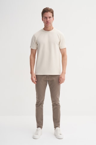 Cazador Slim Fit Erkek Premium Spor Basıc İnce Tshirt 42020 Bej