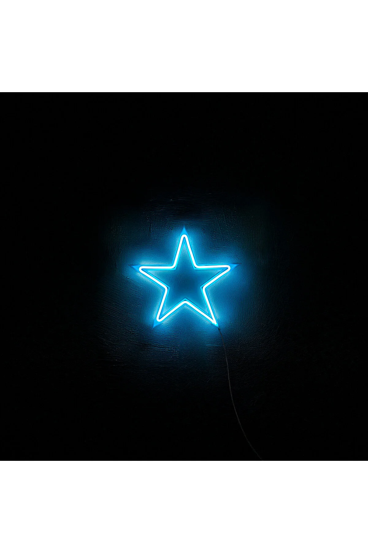 Yıldız Neon Led 3d Baskı Buz Mavisi
