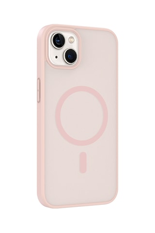 Ardemix Apple iPhone Uyumlu 14 Kılıf M-safe Şarj Özellikli Zore Babet Kapak - Gri