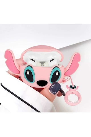 Apple Uyumlu iPhone 1/2. Nesil Koruyucu Bluetooth Kulaklık Kılıfı Lilo Figürlü Lilo Airpods 1/2. Nesil