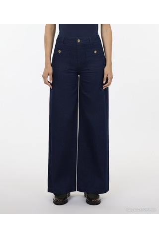 Yargıcı Geniş Düşük Bel Pantolon 26kkpn3066x 515 Mavi