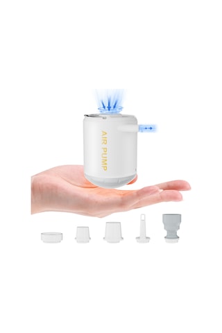 Lemestar Beyaz Cf01 Taşınabilir Kablosuz Hava Pompa: Inflasyon, Deflasyon Ve Çadır Lambası İşlevi - Dahili Li-po Pil