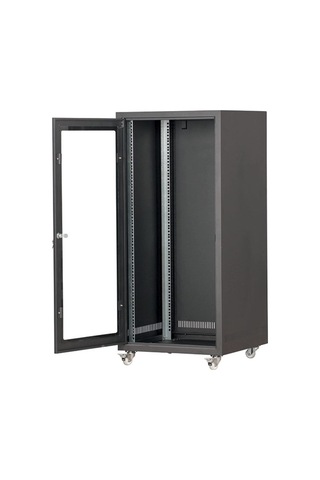 Setrack 19" 42U 600x800 Camlı Tekerlekli Rack Kabinet