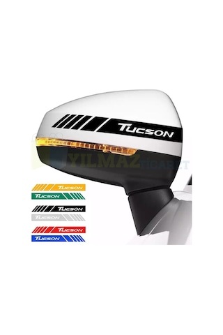 Hyundai Tucson Yan Dikiz Ayna Kapağı Şerit Oto Sticker Etiket 6Ad 20 X 2 Cm