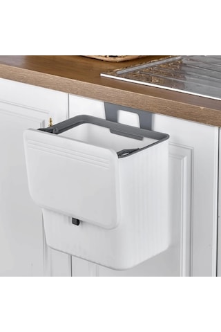 Çöp Kovası Asılabilir Çift Yön Kapaklı Tp727 Beyaz