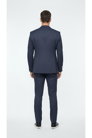 Erkek Kruvaze Gold Düğmeli Dokulu Likralı Kumaş Blazer Ceket Modern Kesim Şık Tasarım Lacivert