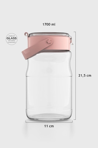 Renga Mono 1700 Ml Pembe Kapaklı Cam Kavanoz 131072 Pembe