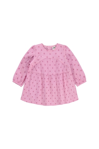 Civil Baby Kız Bebek Puan Baskılı 6-18 Ay Elbise - Pembe