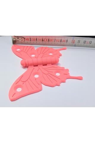 Kelebek Figürlü Menteşe Plastik Pembe