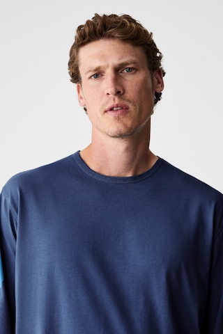 Grimelange Gravs Erkek %100 Pamuklu Yumuşak Kumaşlı Yuvarlak Yakalı Uzun Kollu Lacivert T-shirt