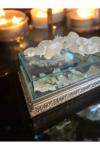 İsteme Söz Nişan Çikolata Çeyiz Kutusu 20 30 Ahşap Kenar Aynalı T