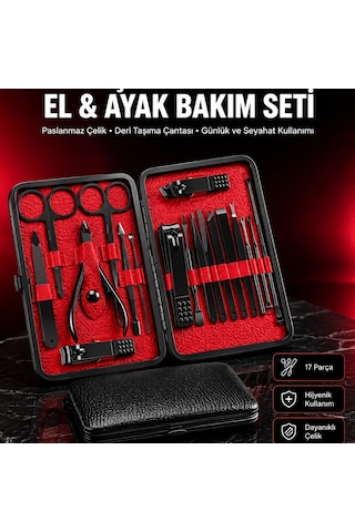 Kompakt Ve Şık Tasarımlı 17 Parça Bakım Seti Yeni Nesil