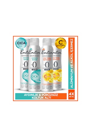 Serum Boost Koltuk Altı Hassasiyetine&kararmasına Karşı Etkili Deodorant 4x150 Ml %0 Alüminyum&alkol