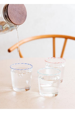The Mia Borosilikat Su Bardağı Yeşil 320 Ml Brd0132 Çok Renkli
