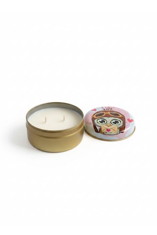 Forest Soul Sedir & Sandal Ağacı Kokulu El Yapımı Soya Mumu Happy Blaze Candle Beyaz - Kahverengi