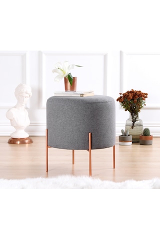 Lorencehome Copper Puf - Gri / Lorencehome